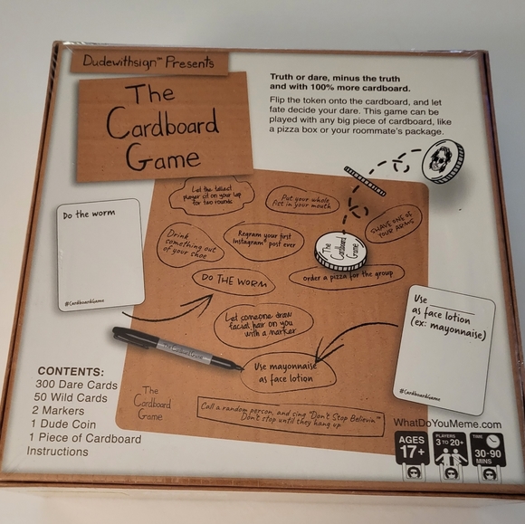 The Cardboard Game. Ridiculous Dares with Friends. New/Sealed. - Picture 2 of 2